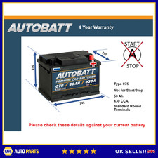 Battery fits AUDI A4 COUPE S2 80 RS2 90 200 SUPER 90 A6 80 S2 075 430A