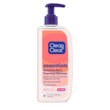 Clean  Clear Oil-Free Foaming Facial Cleanser for Sensitive Skin, 8 fl oz