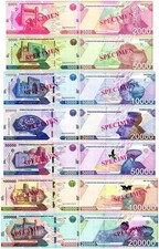 Uzbekistan 2000-200000 Som 7 Pieces Set, 2021-2022, P-87-93, UNC X 10 PCS