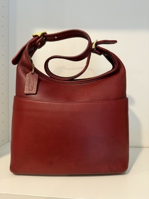 バッグ Vintage Coach Hobo Leather Shoulder 9058 Coach 9058 Red Vintage Legacy Hobo Leather Zip Top Shoulder Bag | eBay