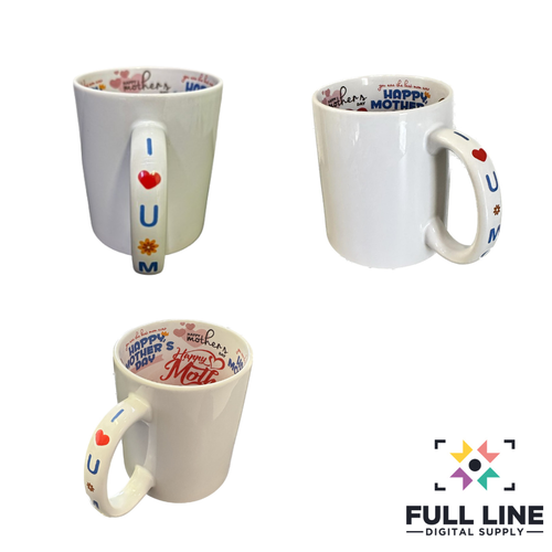 11oz Sublimation Mugs White Ceramic with Mother's Day Design US Seller -6 pack - Picture 4 of 4