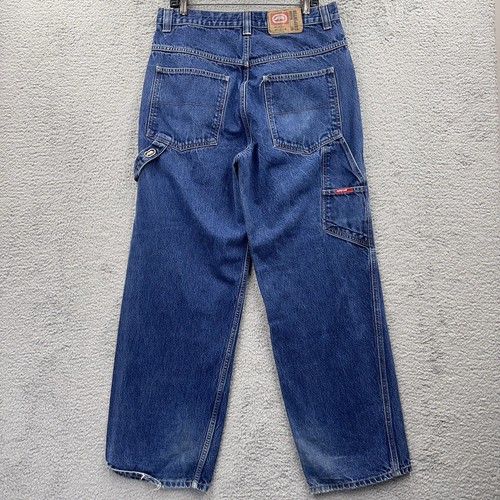 VTG Ecko Unltd Jeans Mens Size 34x30 Denim Carpenter Wide Leg Baggy Streetwear