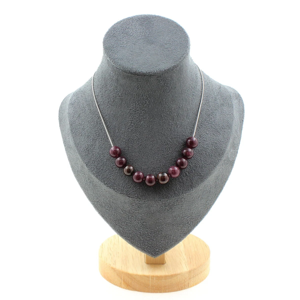 Ciondolo Granato Tsavorite Apatite Paraiba Modello Coeur. Collana