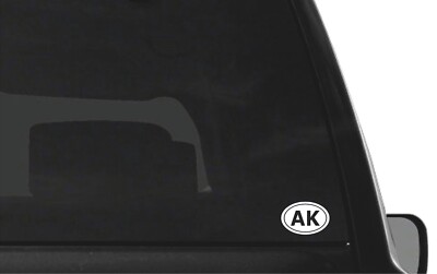 Alaska AK initials Vinyl Decal Window Oval AK Laptop Sticker | eBay