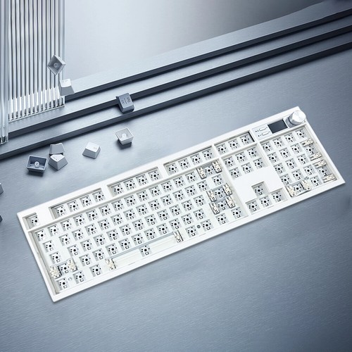 GMK67 75% Mechanical Keyboard Kit Gasket BT5.0/2.4G/Wired Hot Swap (White) - Afbeelding 8 van 12