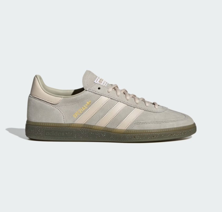 New Adidas Handball Spezial Shoes - Putty Grey / Halo Ivory