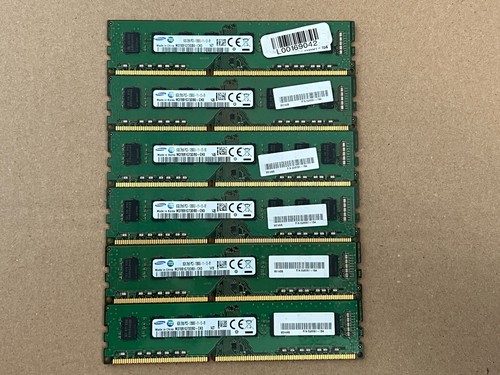 LOT OF 6 SAMSUNG M378B1G73DB0-CK0 8GB DDR3 DESKTOP RAM 2RX8 F3-1(28)