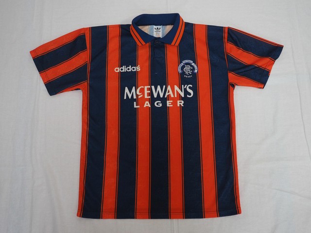 1993-1994 Glasgow Rangers FC Football Jersey Shirt Away Mcewan's Lager Adidas M | eBay