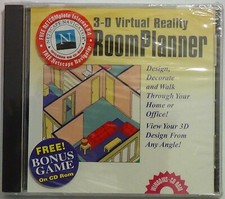 3D Virtual Reality RoomPlanner Free Bonus Game CD-ROM NEW / Sealed