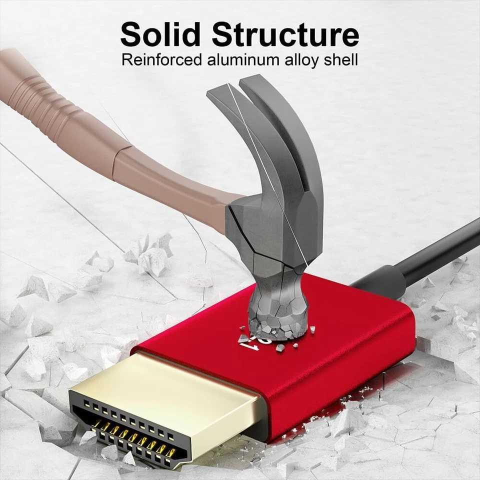 8K HDMI 2.1 Cable 48Gbps Ultra-Thin Right Angle for Canon/Panasonic/Atomos -SYNC - Image 4 of 4