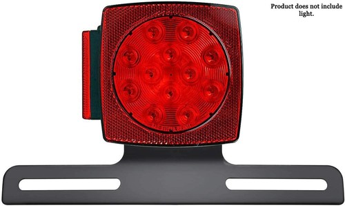 Steel License Plate Bracket with Light Mount for Trailers Trucks Cars - 第 3/6 張圖片