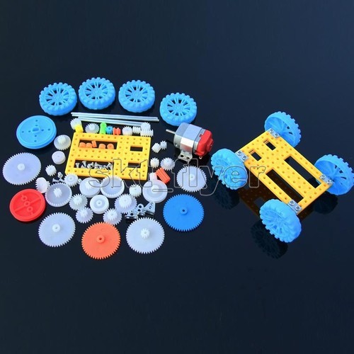 77pcs Plastic Gear Gearbox 130DC Motor DIY Wheel Drive Car Robot Belt Pulley - Picture 7 of 7