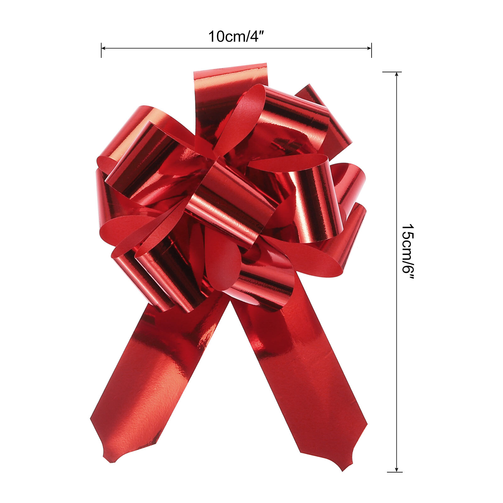 10pcs 4" Metallic Large Big Pull Bow Gift Wrapping Bows Ribbon, Red eBay