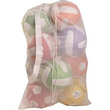 Champion Sports MB25 24 x 48 in. Mesh Equipment Bag  White