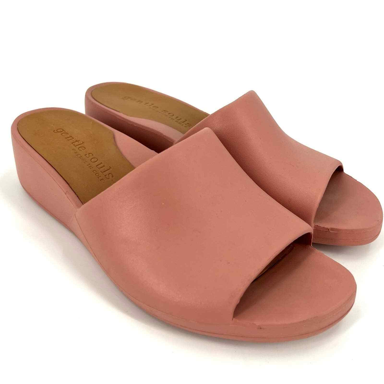 Wedge Slide Sandals Sz 9 Pink Clay 