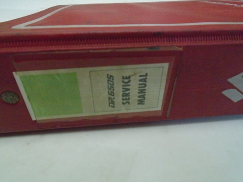 1991 Suzuki DR650S Servicio Reparación Manual Stained Carpeta Fábrica OEM Oferta - Imagen 7 de 7