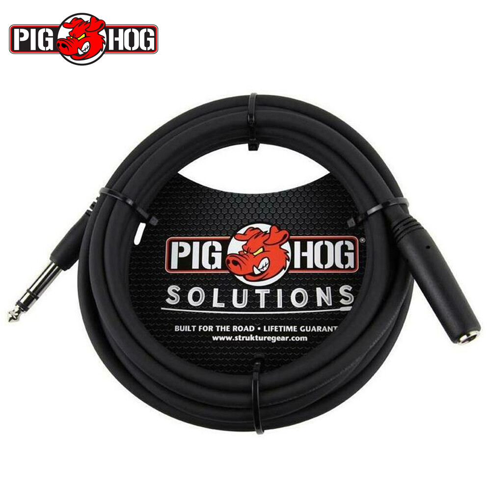 Pig Hog 25' TRS 1/4" Female to TRS 1/4" Male Headphone Extension Cable PHX1425 eBay