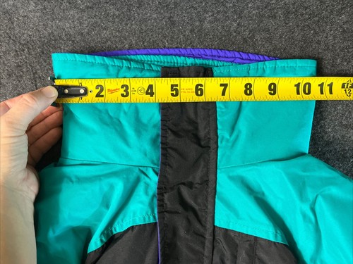 Chaqueta Columbia De Colección Para Hombre M Cremallera Completa A Presión Negra Teal Púrpura 2 En 1 - Imagen 3 de 17