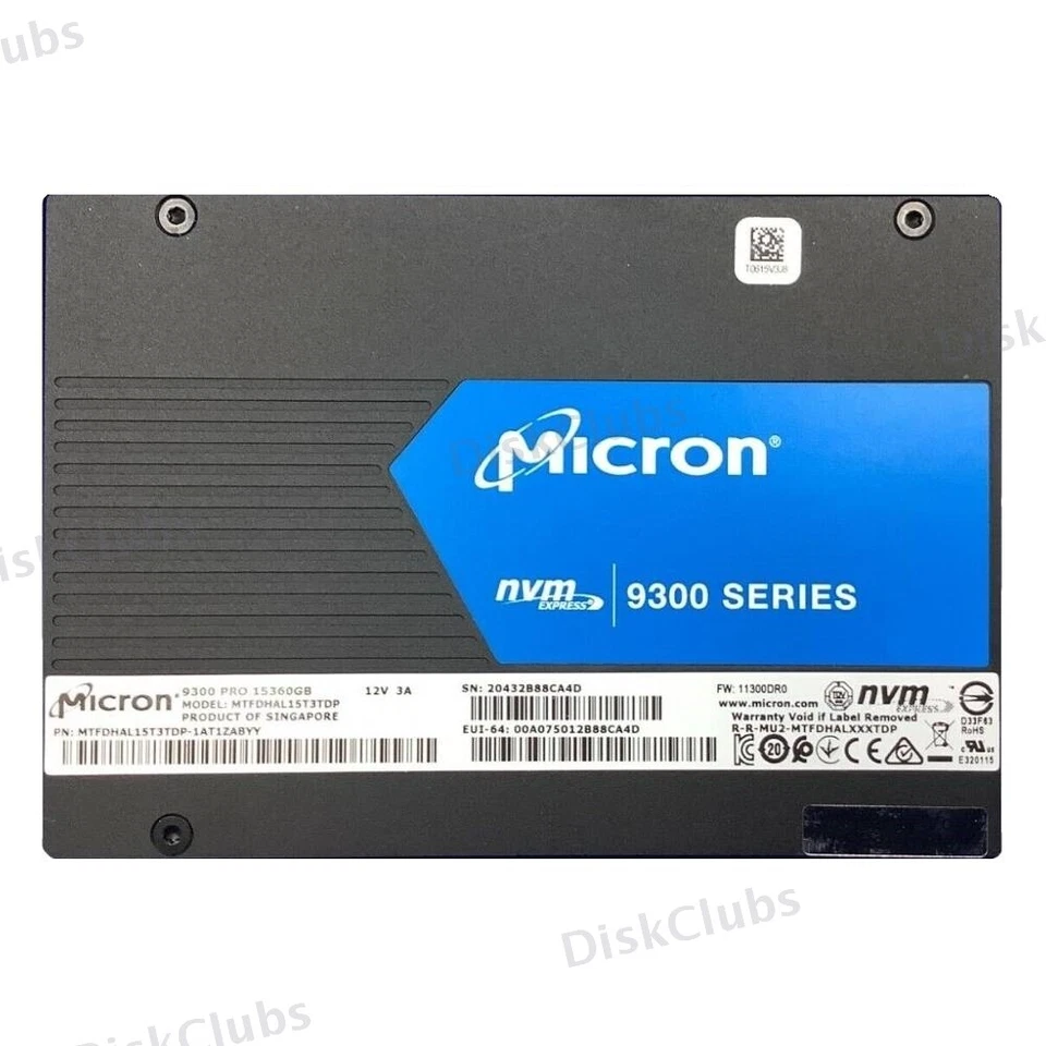 Micron 9300 PRO 15.36TB 2.5" U.2 NVME PCIe MTFDHAL15T3TDP-1AT1ZABDB SSD Fedex - Bild 2 von 2