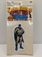 Vintage Super Friends Batman EZ International Sew On Embroidered Applique Patch