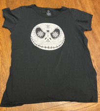 Tim Burton's The Nightmare Before Christmas Jack Skellington Black Shirt Sz 3XL