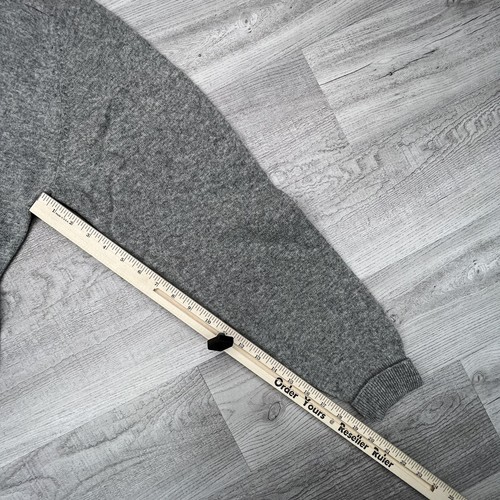 Suéter Vintage London Fog Para Hombres Cuello en V 100% Lana de Cordero Suave Clásico Gris Talla LT - Imagen 9 de 9