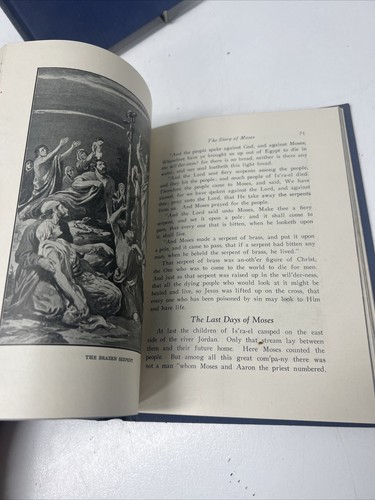 LIBRO VINTAGE IMÁGENES E HISTORIAS DE LA BIBLIA JUEGO DE 3 1938 NIÑOS RELIGIÓN ARTE EVANS - Imagen 19 de 24