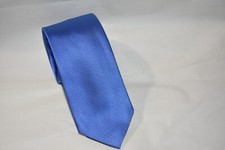 NWT 69 Jos.A.Bank Traveler Silk Necktie Solid Blue Stain Resistant