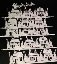 5 LARGE NIGHT BEFORE CHRISTMAS BORDER cardstock paper die cut scrapbook