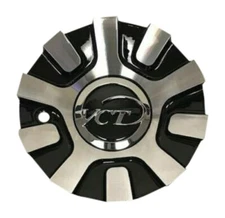 VCT Wheels V48 Black And Machined Wheel Center Cap 236-20-AL