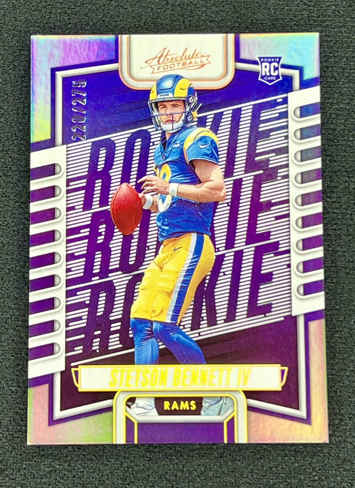 2023 Panini Absolute Spectrum Stetson Bennett IV RC Rams Rookie SP /275 #136