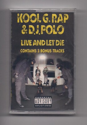 KOOL G. RAP & D.J. POLO - Live and let die SEALED cassette + 3 bonus tracks