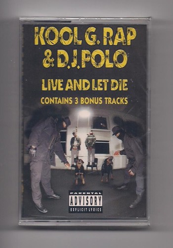 KOOL G. RAP & D.J. POLO - Live and let die SEALED cassette + 3 bonus tracks
