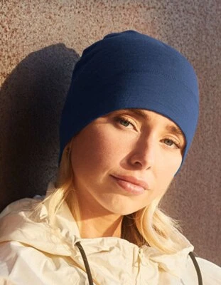 Beanie Sommer Jersey Merino Wolle Damen Herren Slouch Schnelltrocknend