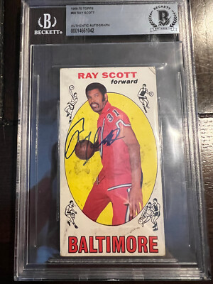 RAY SCOTT 1969-70 TOPPS ROOKIE SIGNED AUTOGRAPHED CARD BAS #69 Auto ...