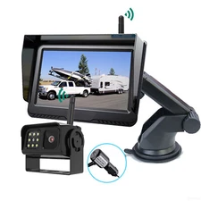Wireless Backup Rear View Camera Parking System + 5" HD Monitor Kit iPoster