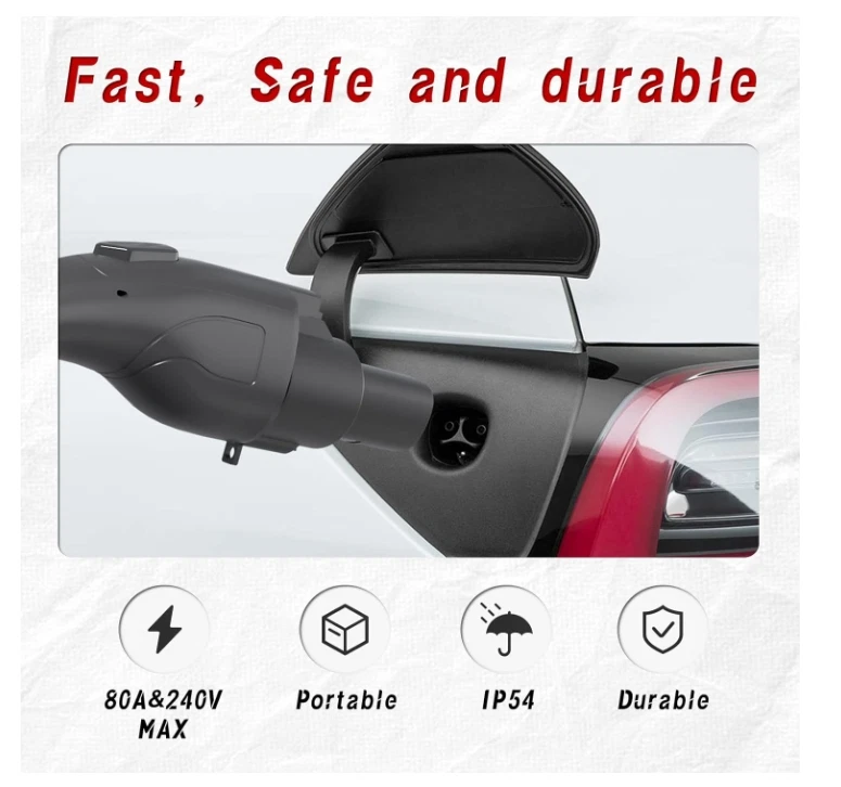 J1772 to Tesla Charging Adapter For Model Y 3 X S 80A 240V 2pack Charger Adapter - Imagem 4 de 4