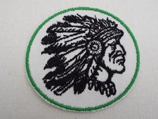 Green Indian Chief Head Headress 3" Embroidery Iron-on Custom Patch E36 