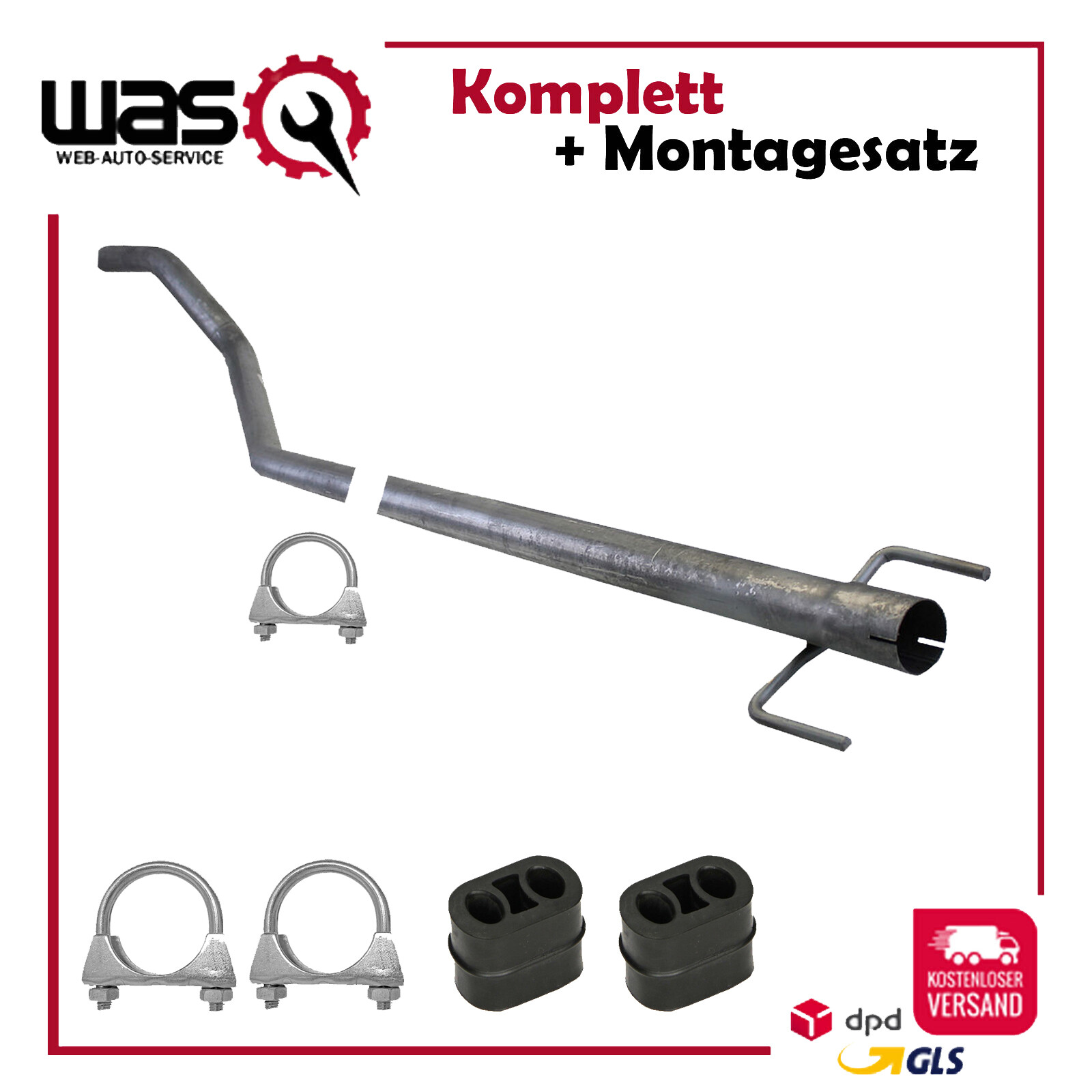 FOX Sportauspuffanlage Ab Kat Opel Astra H Caravan Benziner, Bj. 2004-2010, Endrohr 2x76mm Rund