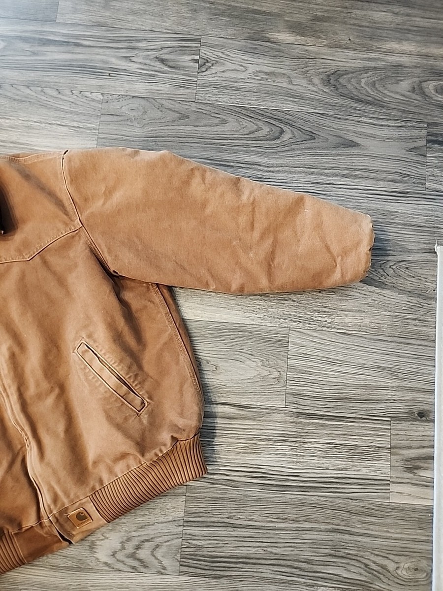 Vintage Carhartt Santa Fe J14 BRN Brown Canvas Bomber Jacket