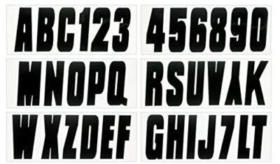 Solid Black Registration Sticker Kit 3 Inch UV Coated Fuel Scratch Resistant