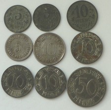 Token, City Bonn to 5, 10, 50 Pfennig, 9 Pieces (Art.3857)