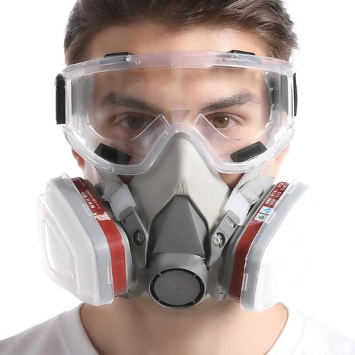Respirador químico a prueba de polvo de media cara pintura industrial pulverización máscara de gas - Imagen 18 de 24