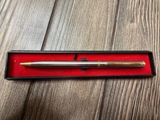 Vintage Day-Timer Metal Ballpoint Pen With Red Velvet Case