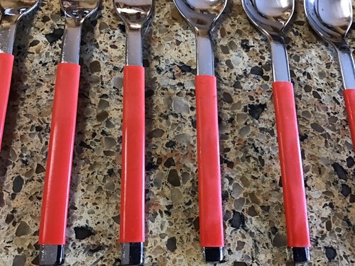 Villeroy & Boch 18/10 Stainless Flatware 11 Mixed Pieces S+ Chili Red Nice! - Picture 7 of 16