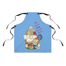 Cute No Bitchin Gnome Baking Apron Bariatric Surgery Apron
