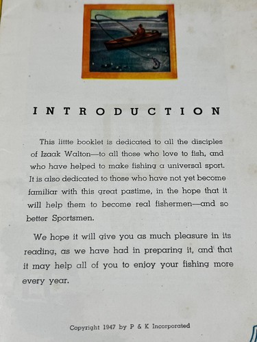 Vintage 1947 Fishing Advertising Catalog Guide Lots of Lures P & K 1940s Booklet - Picture 7 of 24