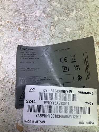 Scheda madre Bn96-54206u Samsung Ue43au7190u - 第 5/6 張圖片