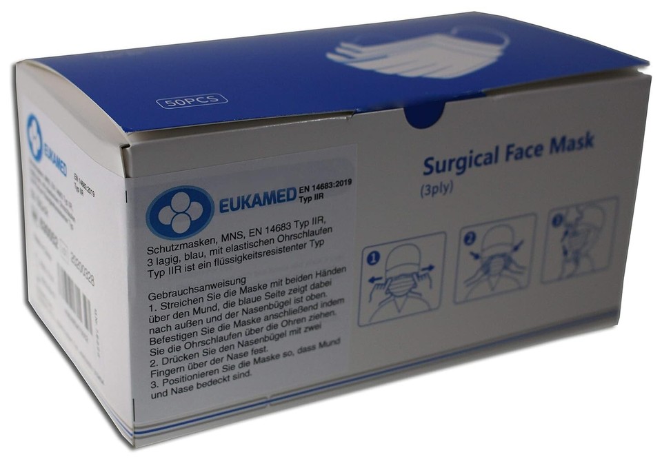 "50 Surgical Masks in a Box Medical Grade, Disposable Face Masks" eBay