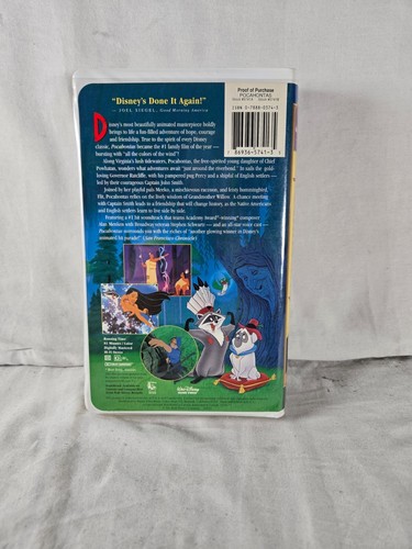 Pocahontas: Movie VHS 1966 Format Walt Disney Home Video Masterpiece Collection - Picture 2 of 6